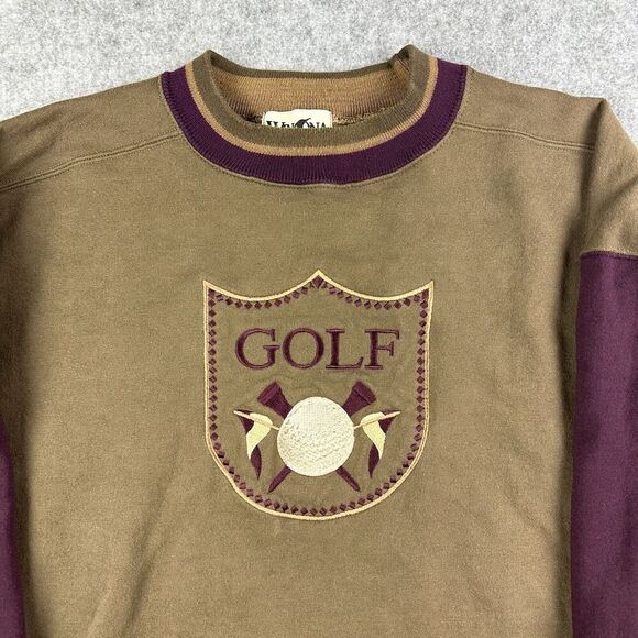 VTG Winona Golf Sweatshirt Mens XL Varsity Elbow Patch Sports Preppy USA Made* - Picture 6 of 13